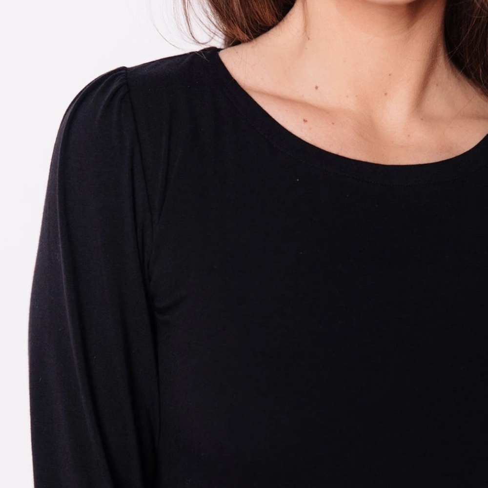 NWT Mata Traders Black Long-Sleeved Mini Dress - Picture 2 of 12